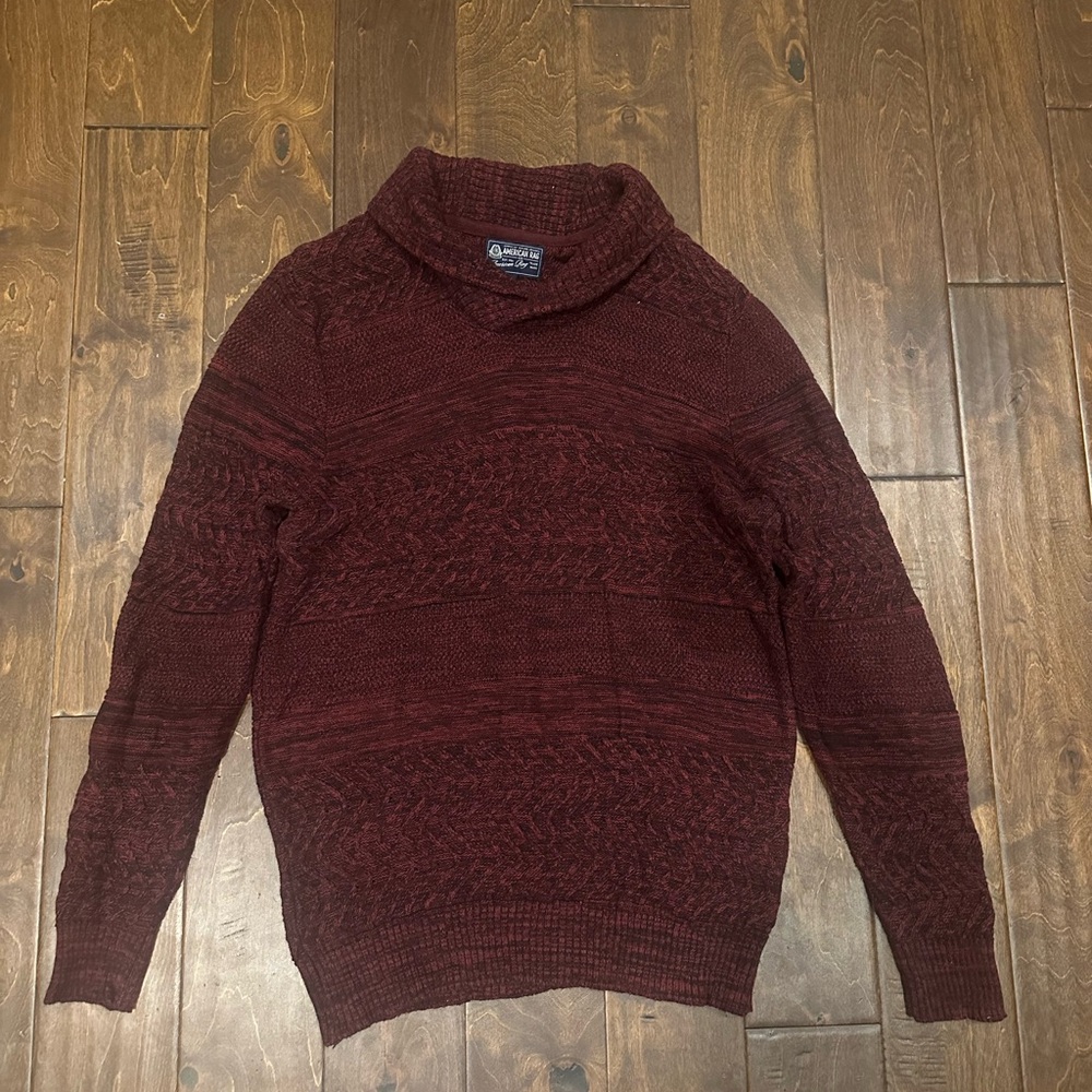 American Rag Men's Burgundy Turtleneck Sweater